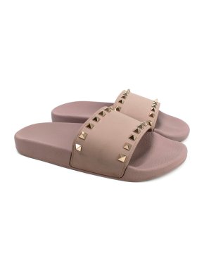Valentino Poudre Rubber Rockstud Slides