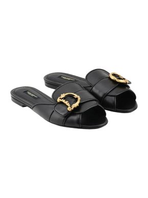 Dolce & Gabbana Bianca Baroque Slides