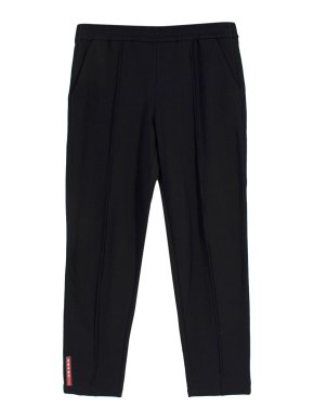 Prada Sport Black Cotton Tapered Trousers