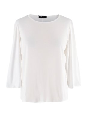 The Row Long Bell Sleeve White Top
