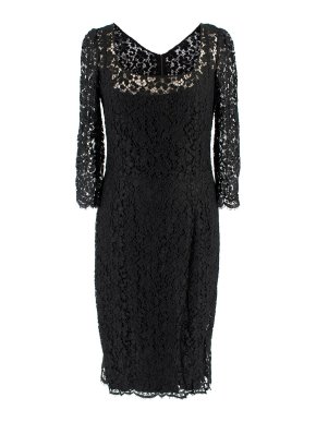 Dolce & Gabbana Black Cotton Lace Dress