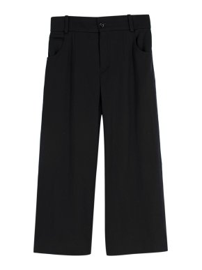 Chloe Black Wool Wide Leg Trousers