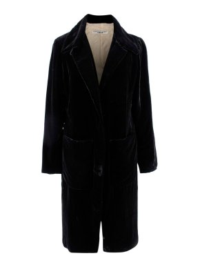 Katharine Hamnett Black Velvet Coat