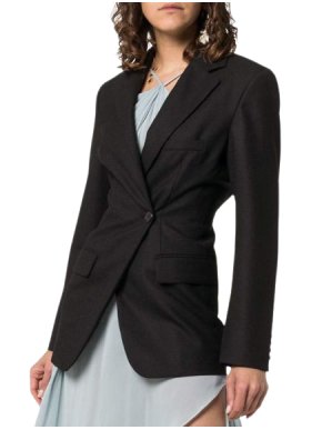 Jacquemus Black La Riviera Asymmetric Blazer