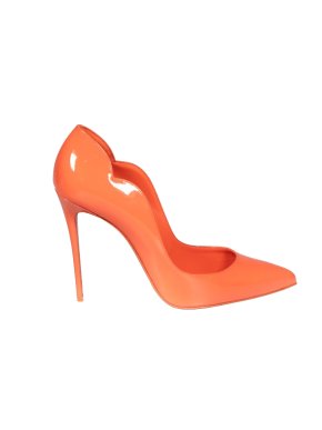 Christian Louboutin Orange Patent Leather Hot Chick 100