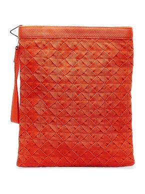 Bottega Veneta Canvas Intrecciato XL Clutch Bag