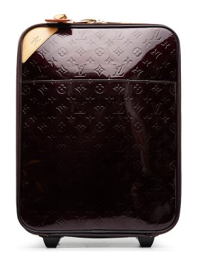 Louis Vuitton Burgundy Monogram Vernis Pegase 45 Suitcase