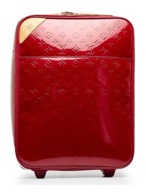Louis Vuitton Red Monogram Vernis Pegase 45 Suitcase