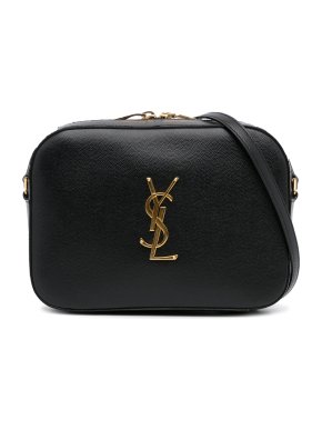 Saint Laurent Black Grain De Poudre  Crossbody Bag