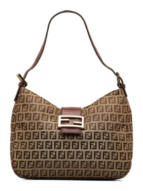Fendi Brown Monogram Zucchino Shoulder Bag