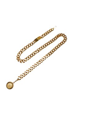 Chanel Vintage Gold Plated CC Medallion Chain-Link Belt