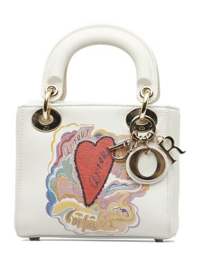 Dior White Dioramour Micro Lady Dior