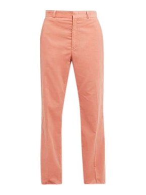 Alanui Pink Cotton-Corduroy Trousers