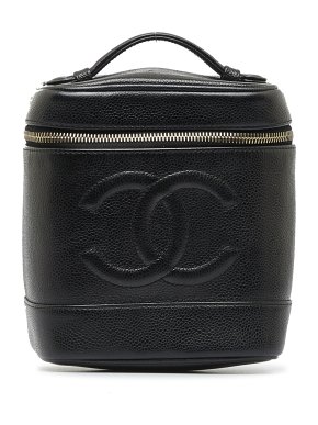 Chanel Black CC Caviar Vanity Bag