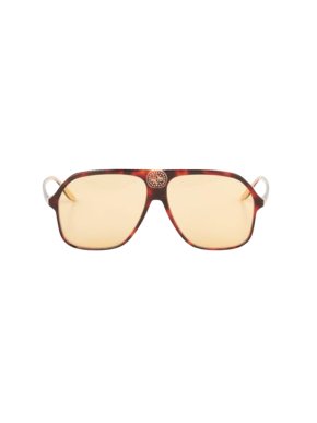 Gucci Oversized Tortoiseshell Sunglasses with Crystal Detail