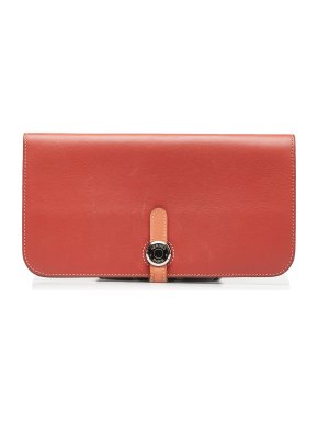 Hermes Burnt Orange Dogon Long Wallet
