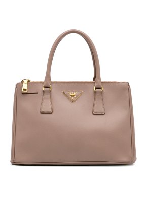 Prada Nude Saffiano Leather Galleria Tote Bag