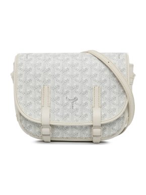 Goyard White Goyardine Belvedere PM Crossbody Bag