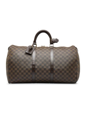 Louis Vuitton Damier Ebene Keepall 50 Travel Bag