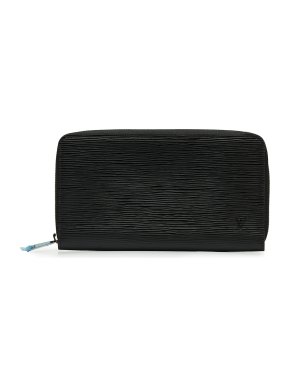 Louis Vuitton Black Epi Leather Zippy Long Wallet