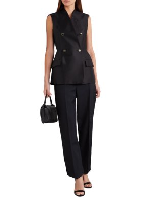 Givenchy Black Double-breasted Wool And Silk-blend Waistcoat & Trousers