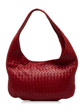 Bottega Veneta Red Intrecciato Hobo Bag