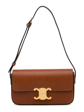 Celine Caramel Leather Triomphe Shoulder Bag