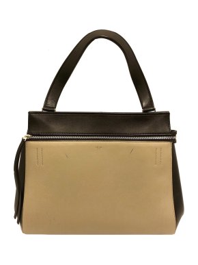 Celine Vintage Edge Bicolor Leather Handbag