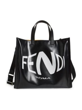 Fendi x Sarah Coleman Fisheye Logo Coated Canvas Tote