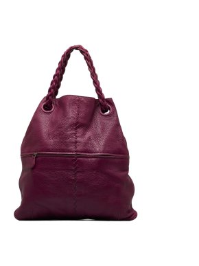 Bottega Veneta Purple Leather Julie Tote Bag