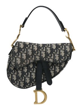 Dior Blue Oblique Saddle Bag