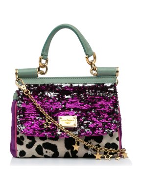 Dolce & Gabbana Multicolour Ponyhair Miss Sicily Top Handle