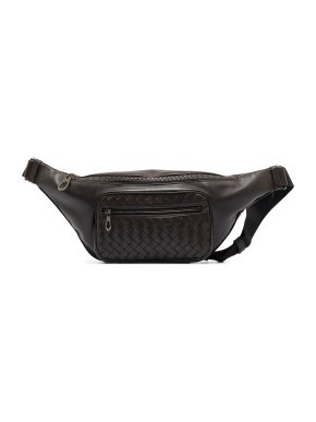 Bottega Veneta Chocolate Brown Intrecciato Belt Bag