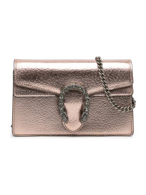 Gucci Metallic Pink Super Mini Dionysus Crossbody Bag