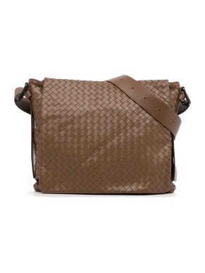 Bottega Veneta Brown Intrecciato Crossbody Bag