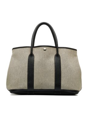 Hermes Brown Toile Garden Party 39 Tote Bag