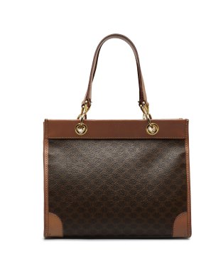 Celine Brown Macadam Shoulder Bag