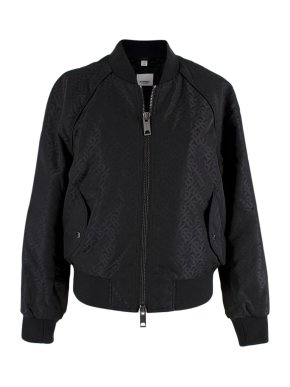 Burberry black short bomber