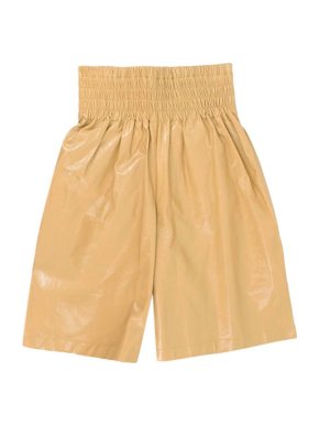 Bottega Veneta High-rise wide-leg leather shorts Runway SS20