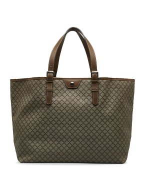 Gucci Brown Canvas Monogram Diamante Tote Bag
