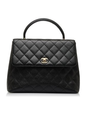 Chanel Black Caviar Kelly Top Handle