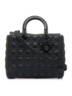Dior Black Ultramatte Large Lady Dior