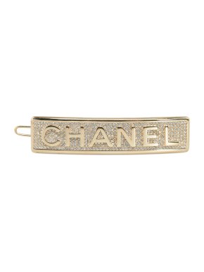Chanel Diamante Logo Hair Clip