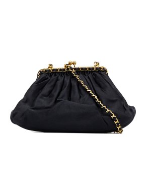 Chanel Black Satin Crossbody Bag