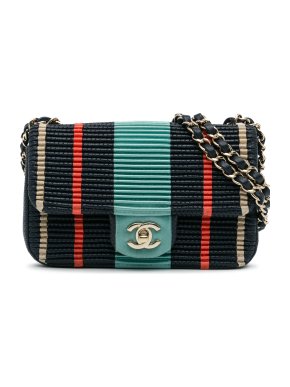 Chanel Multicolour Perforated Leather Mini Square Crossbody Bag