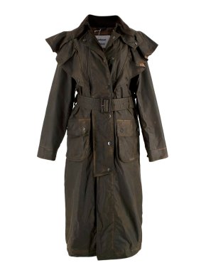 Chloe X Barbour Ruffled Wax Trench Coat