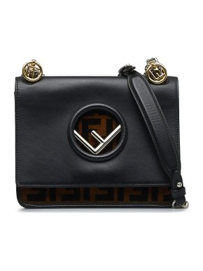 Fendi Black Zucca Kan I F Crossbody Bag