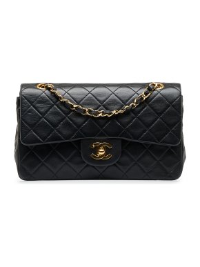 Chanel Black Small Classic Lambskin Double Flap Bag