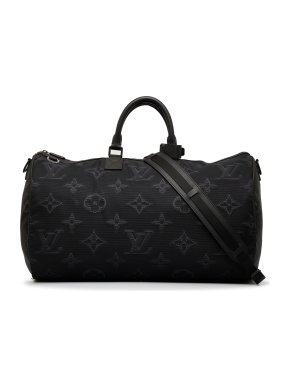 Louis Vuitton Black Monogram 3D 2054 Reversible Keepall Bandouliere 50