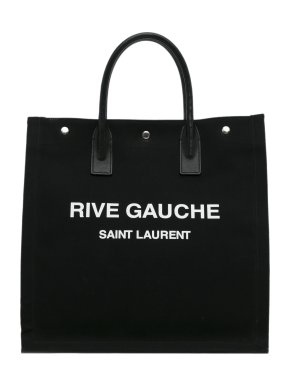 Saint Laurent Black Rive Gauche North South Tote Bag